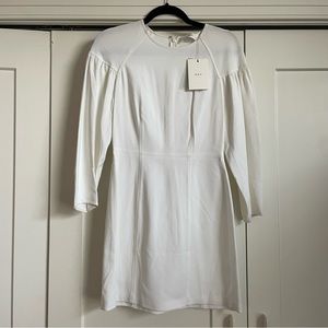 NWT 🤍 A.L.C white long sleeve mini dress